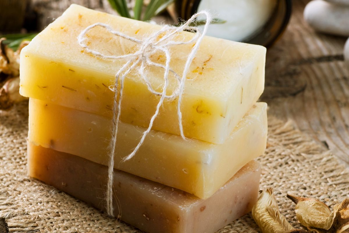 Natural soap bars.