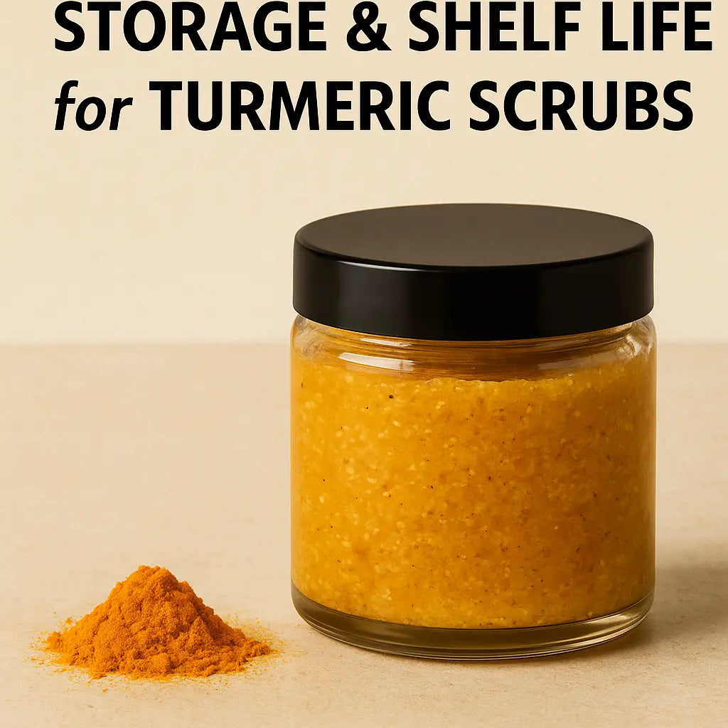Storage shelf life tips for Turmeric scrubs