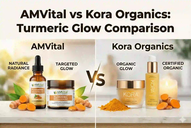AMVital vs Kora Organics: Turmeric Glow Comparison