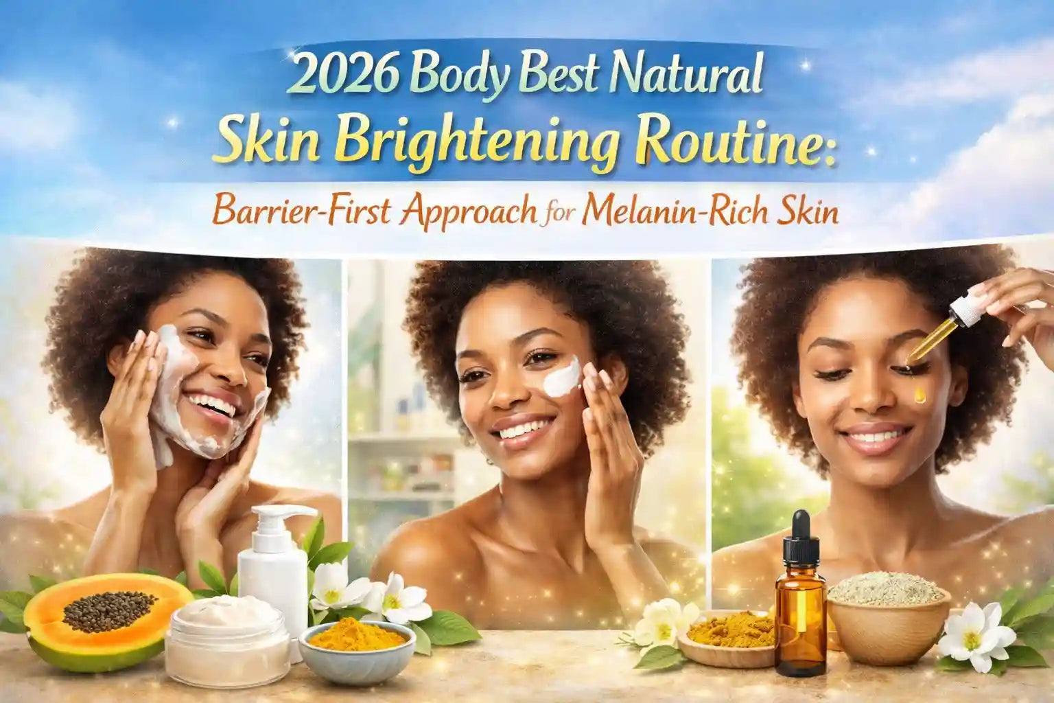 Best Natural Skin Brightening Routine 2026: Barrier-First Approach for Melanin-Rich Skin