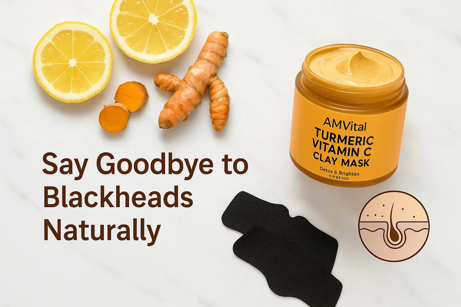 Say Goodbye to Blackheads Naturally with AMVital Turmeric Vitamin C Clay Mask