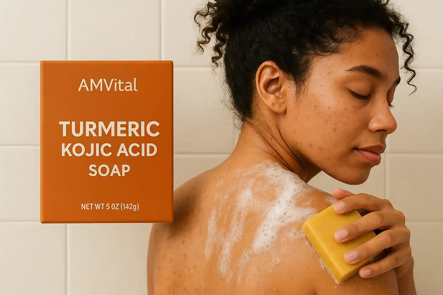 Using Turmeric Kojic Acid Soap for Acne Scars, Back Acne, and Uneven Skin Tone