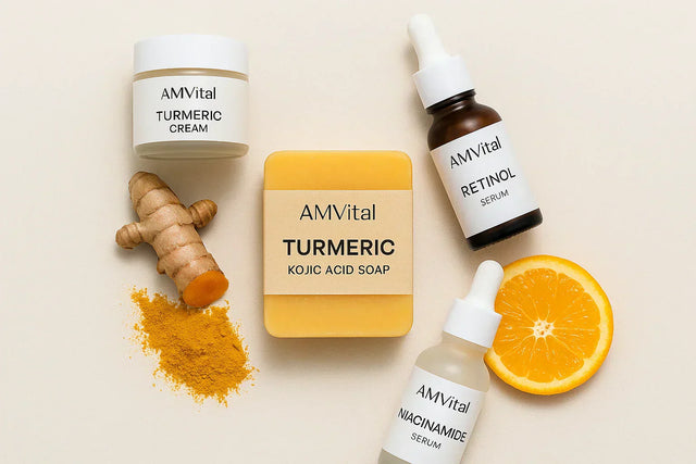 How to Use Turmeric Kojic Acid Soap With Vitamin C, Retinol & Niacinamide