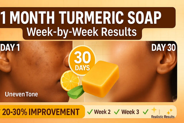 Turmeric Soap Before and After 1 Month