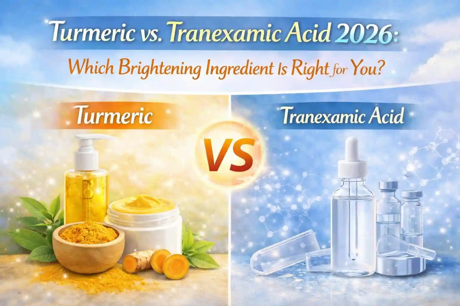 Turmeric vs. Tranexamic Acid 2026: Which Brightening Ingredient Is Right for You?