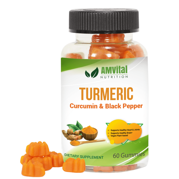 Turmeric Gummies, Turmeric Curcumin, Joint Support Supplement, Ultra High Absorption Tumeric Curcumin, Vegan, Gluten Free
