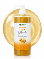AMVital Turmeric Lemon Scrub Shower Gel — 1-month supply bottle
