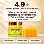 AMVital Dark Spot Duo — 4.9 stars, 13,000+ reviews, 500,000+ customers, 30-day guarantee, cruelty-free, free US shipping