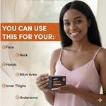 woman holading amvital soap