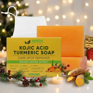 Turmeric Kojic Acid Soap (2-pack) – With Vitamin C, Retinol, Collagen & Shea Butter