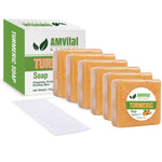 AMVital Turmeric Soap with packaging on a white background