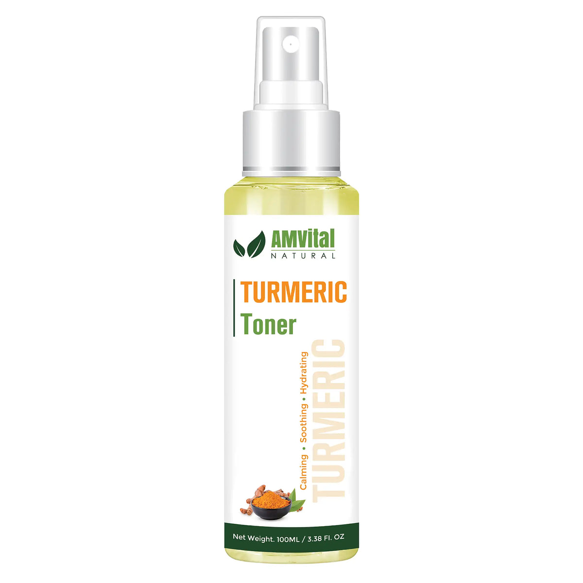 AMVital Turmeric Toner bottle on a white background