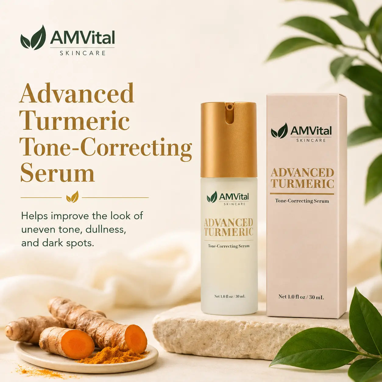 AMVital Advanced Turmeric Tone-Correcting Serum — ingredients and formula