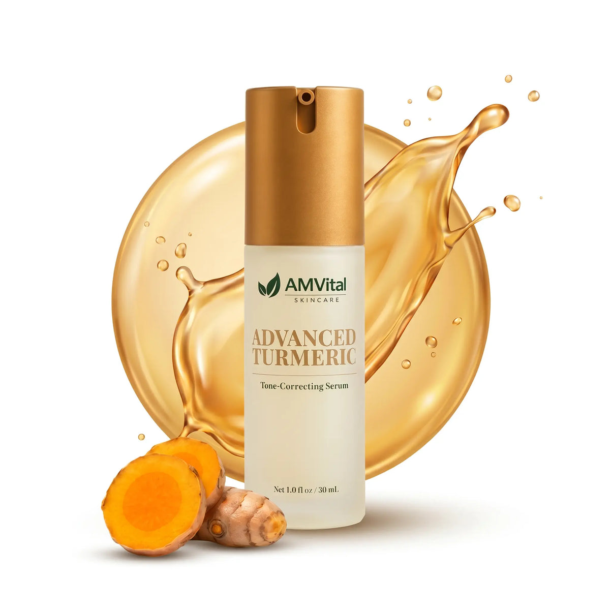 AMVital Advanced Turmeric Tone-Correcting Serum — 1 and 2 bottle options