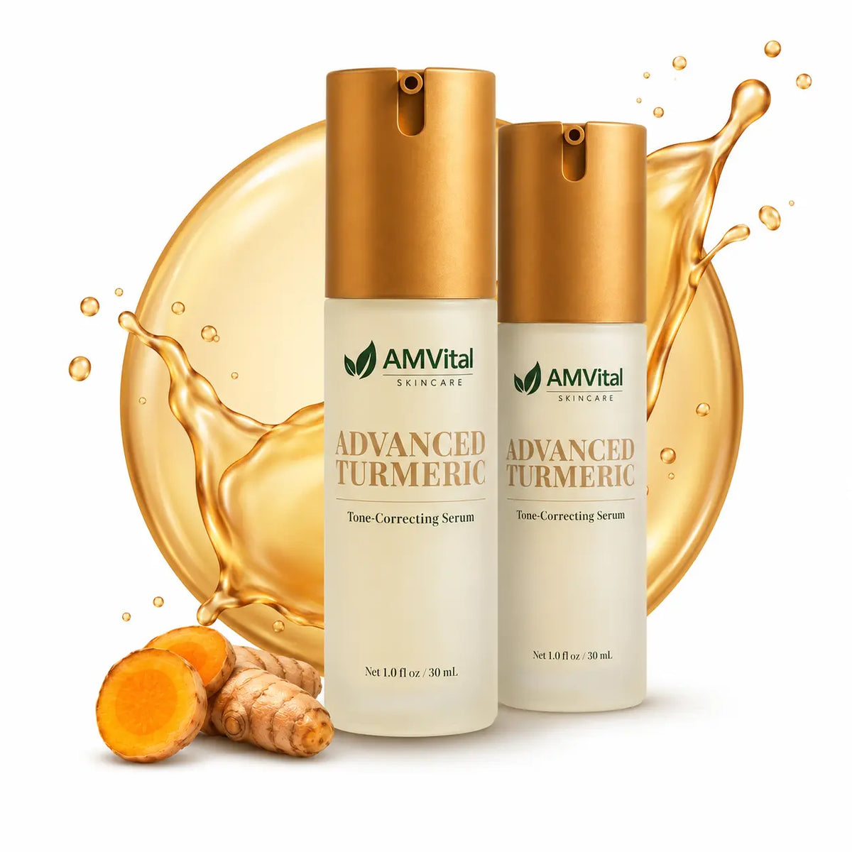 AMVital Advanced Turmeric Tone-Correcting Serum — 2-bottle value pack