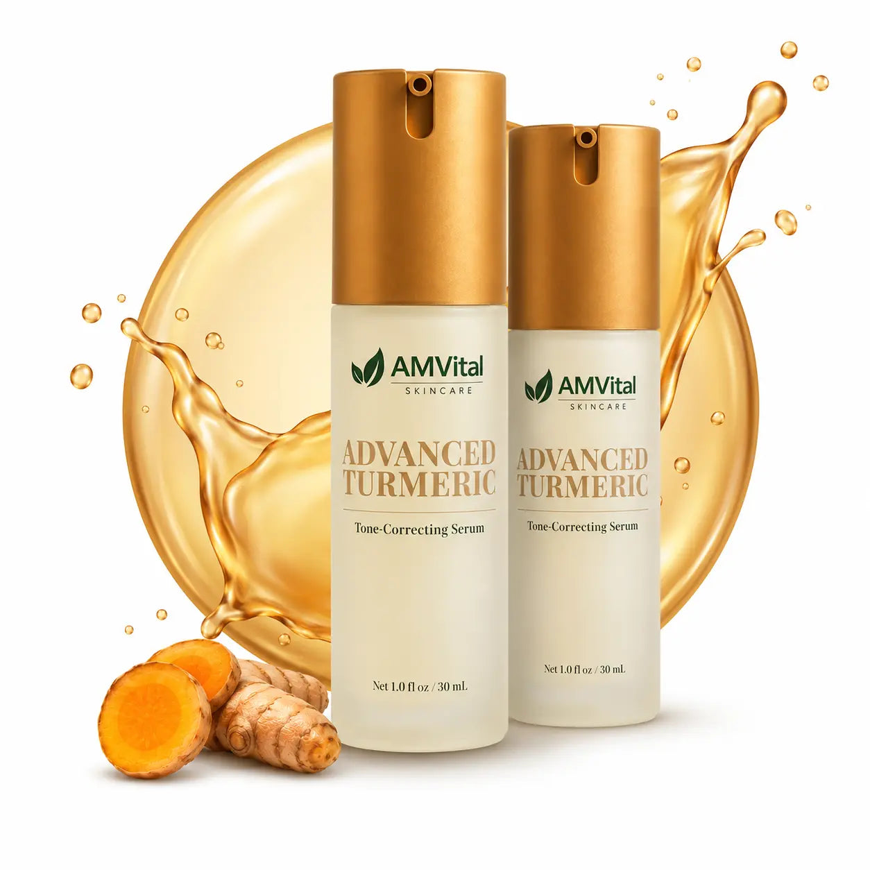 AMVital Advanced Turmeric Tone-Correcting Serum — 2-bottle value pack