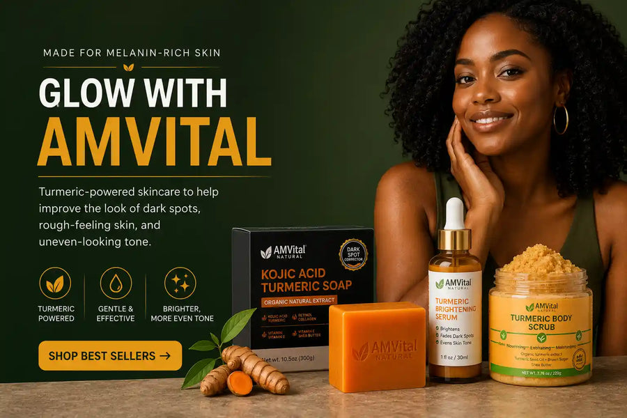 AMVital turmeric-powered skincare for melanin-rich, sensitive skin