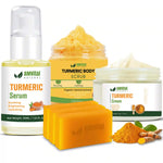 AMVital Turmeric kojic acid soap, turmeric body scrub, tuemeric cream and turmeric cream.