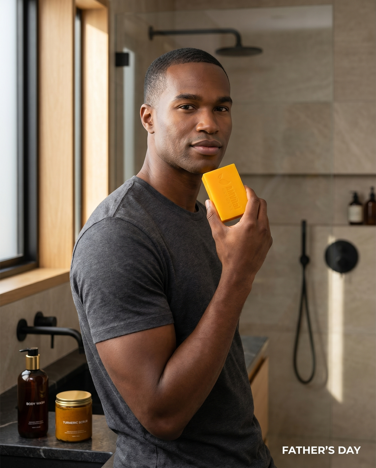 AMVital Even Tone Body System For Him — Father's Day turmeric grooming gift for men