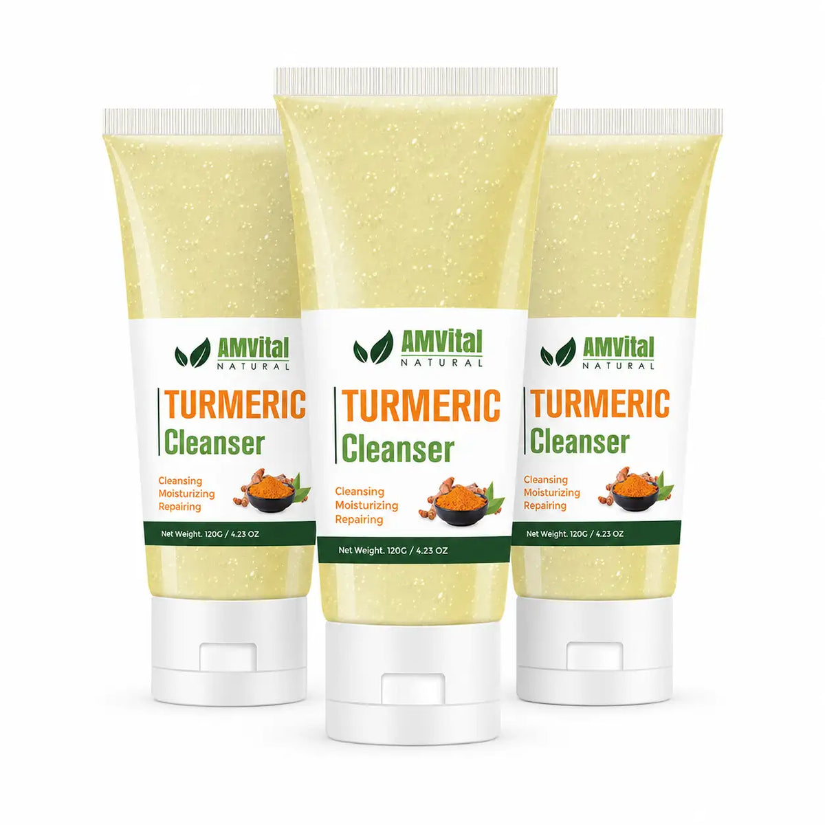 AMVital Turmeric Gel Cleanser — 3-pack value set