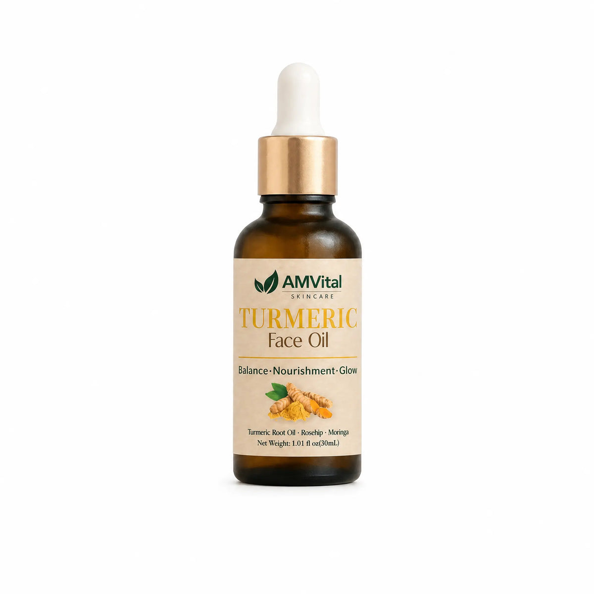 AMVital Turmeric Face Oil — single bottle pack