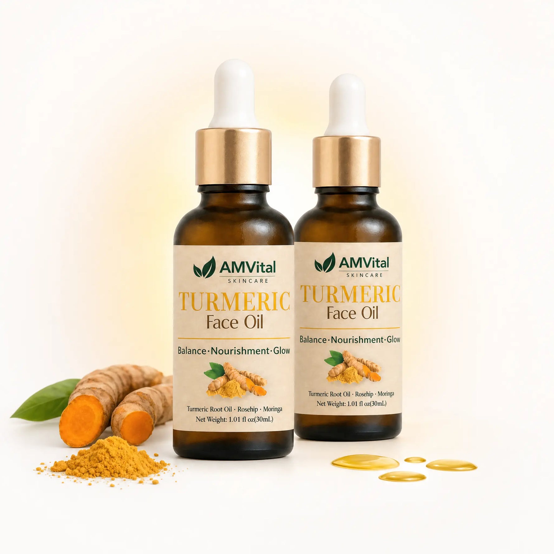 AMVital Turmeric Face Oil — 2-bottle value pack