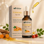 AMVital Turmeric Face Oil bottle — brightening oil for dark spots, scars, and dullness
