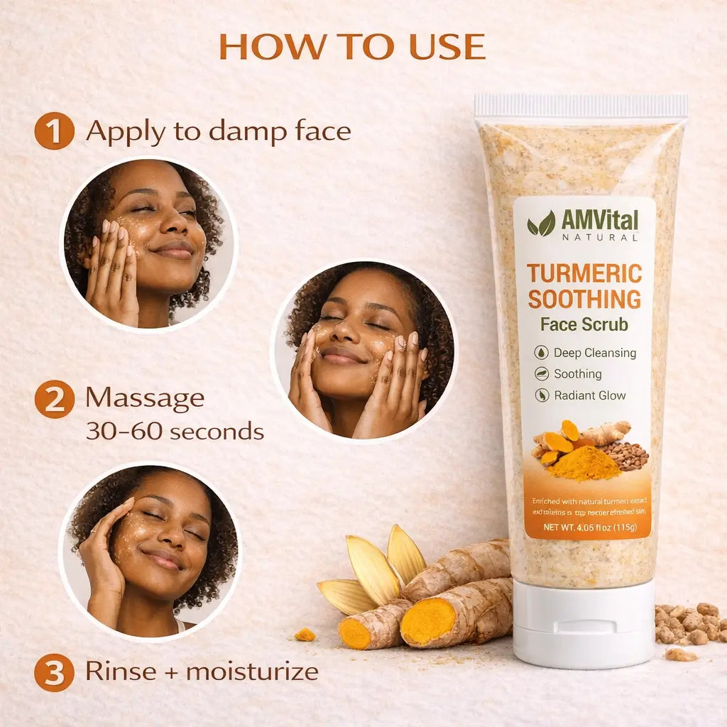 amvital turmeric face scrub how to use