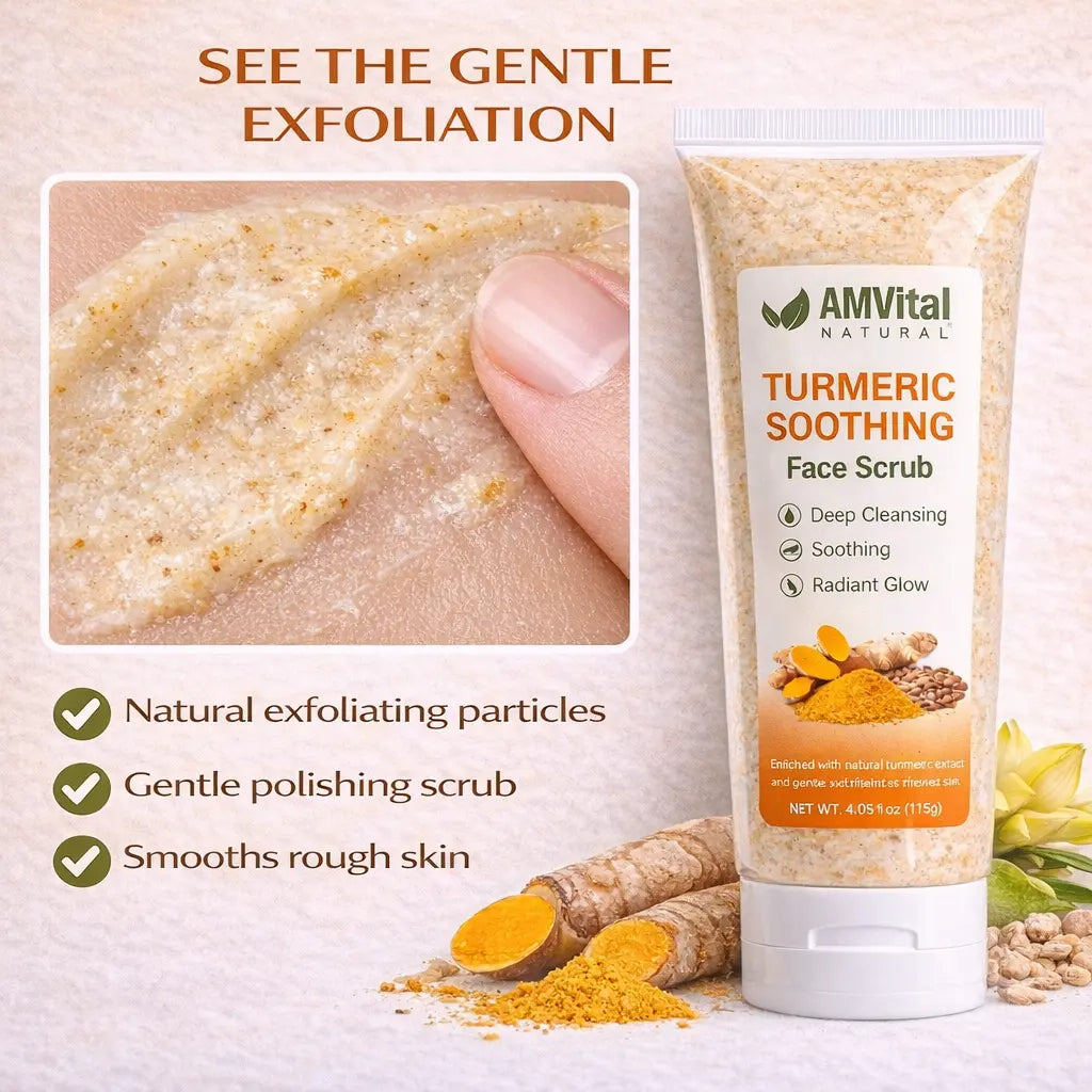 amvital turmeric face scrub texture