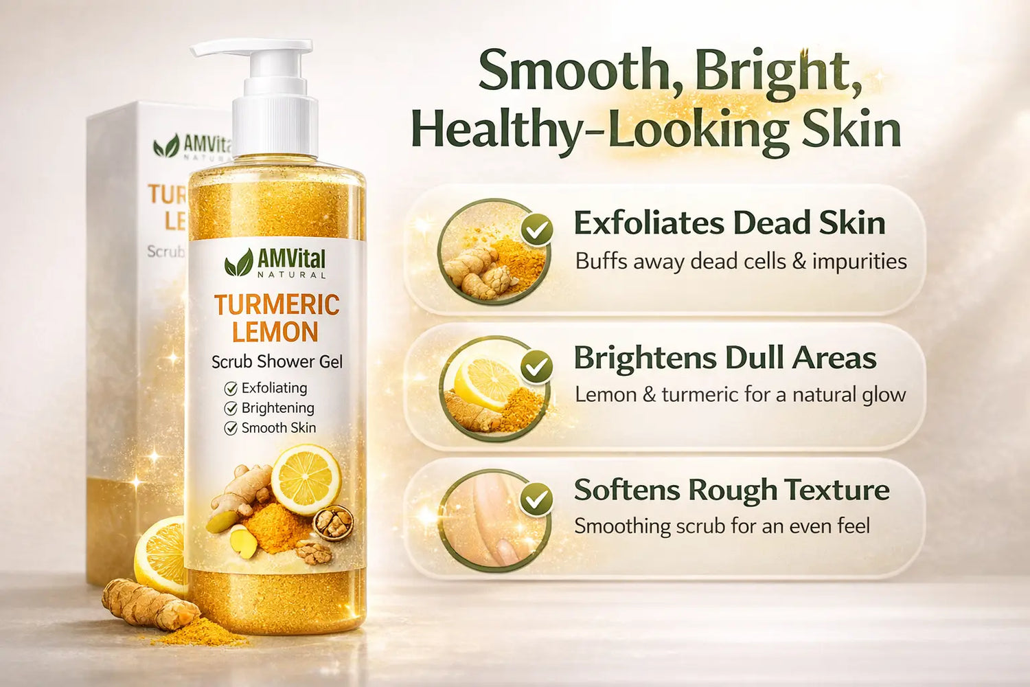 AMVital Turmeric Lemon Scrub Shower Gel — ingredients and formula