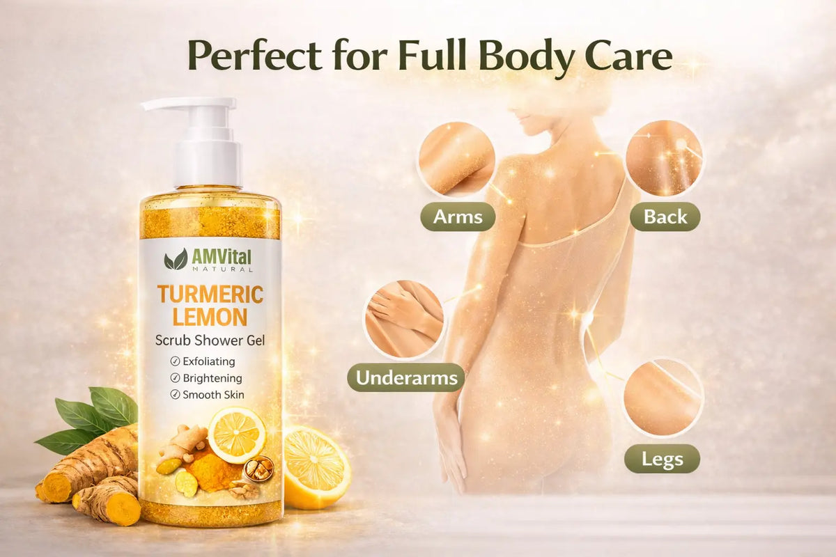 AMVital Turmeric Lemon Scrub Shower Gel — customer results