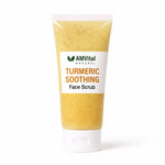 AMVital Turmeric Soothing Face Scrub tube on a white background
