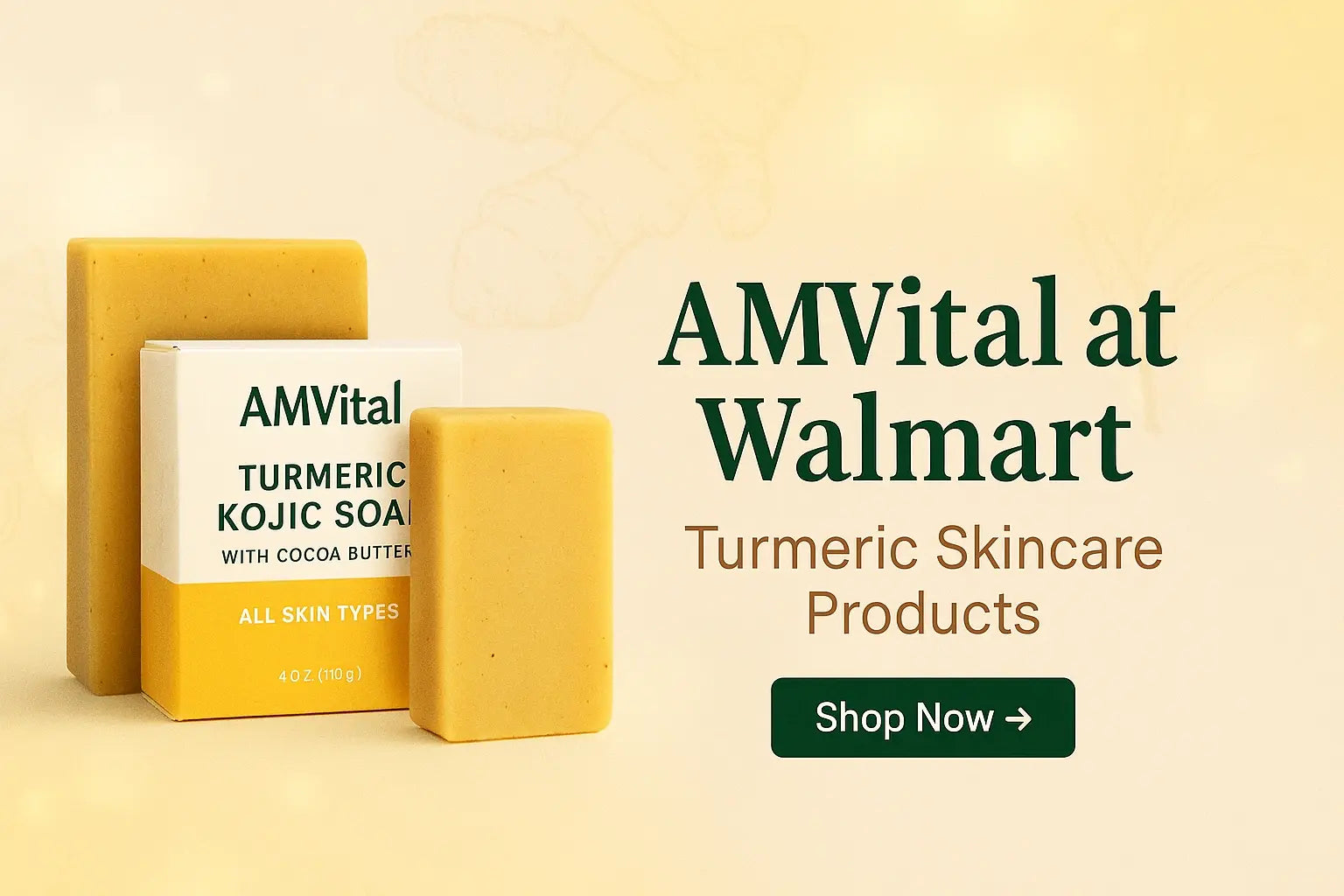 AMVital turmeric skincare buying guide for Walmart shoppers with product line-up and routine tips