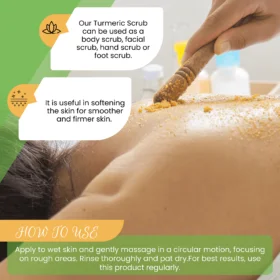 Turmeric body scrub product by AMVital