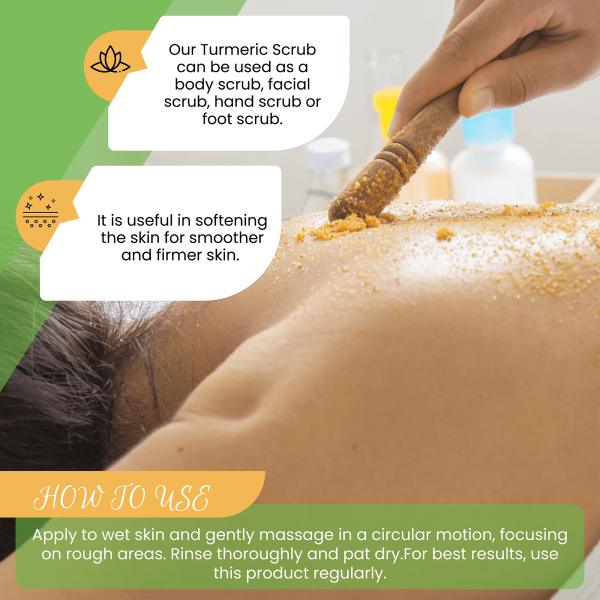 Turmeric body scrub product by AMVital