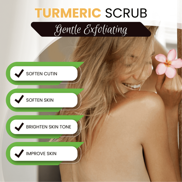 Turmeric body scrub product by AMVital