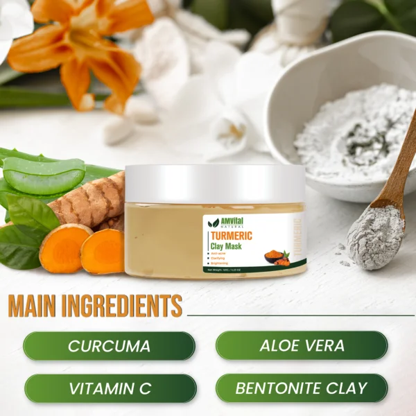 Turmeric clay mask product image by AMVital