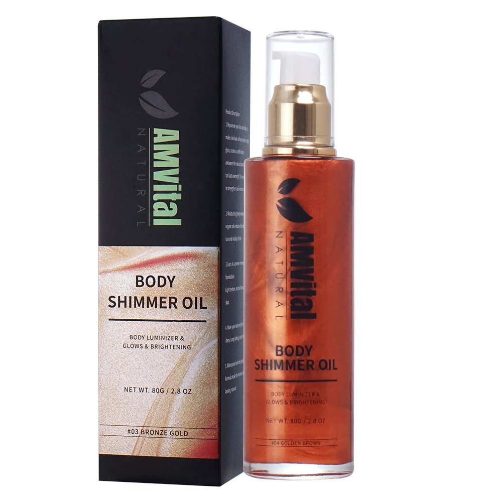 Shimmering Body Oil (Bronze Gold) Highlighter & Make Up Shiner