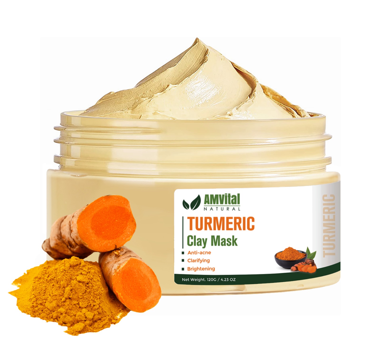 Vitamin C clay mask with turmeric