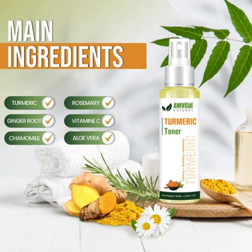 AMVital turmeric toner product ingredients.