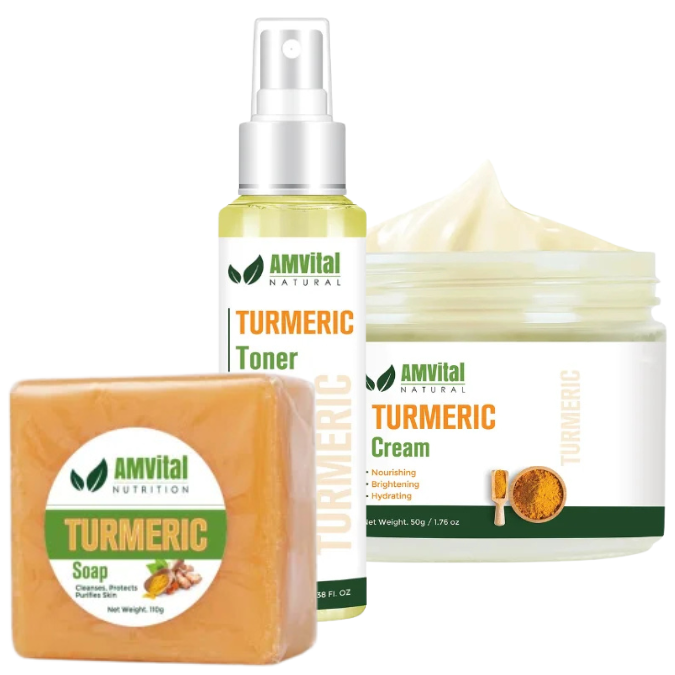 Turmeric products created by AMVital.