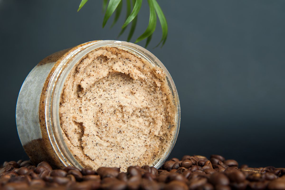 A jar of body scrubs.