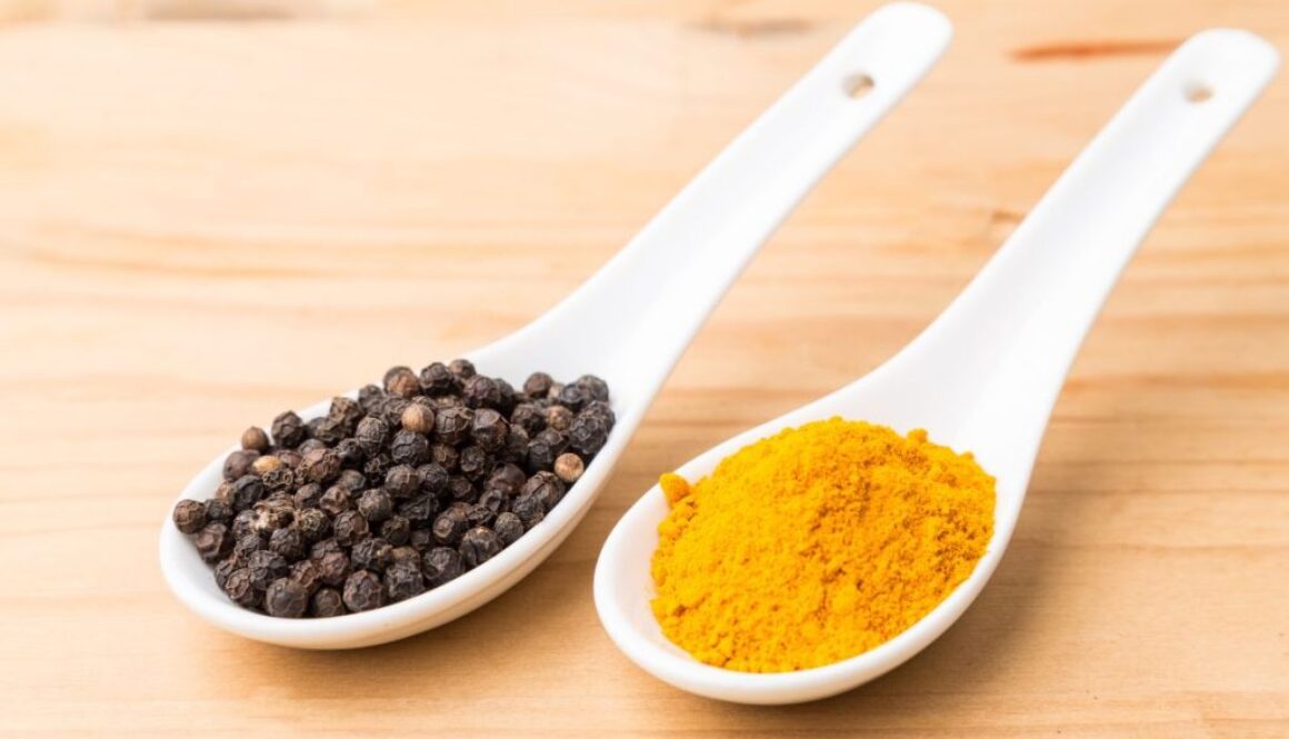 A tablespoon of turmeric and black pepper.