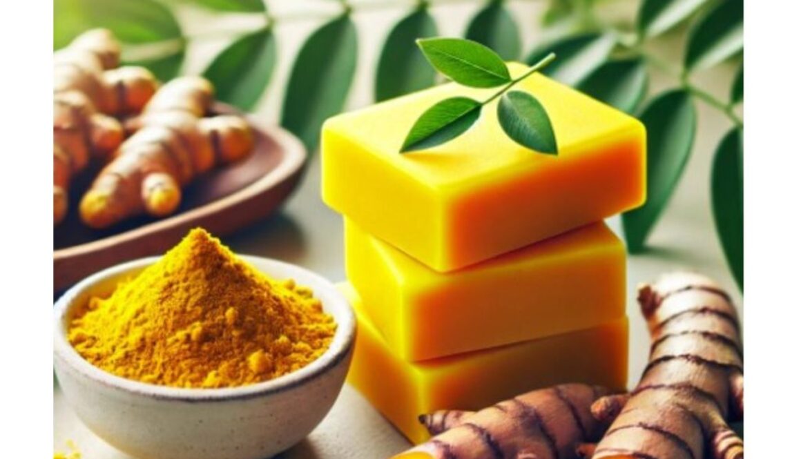 A DIY Turmeric shampoo bar.