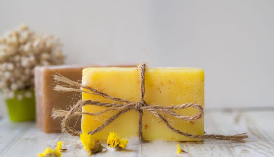 A bar of soap made from natural ingredients.